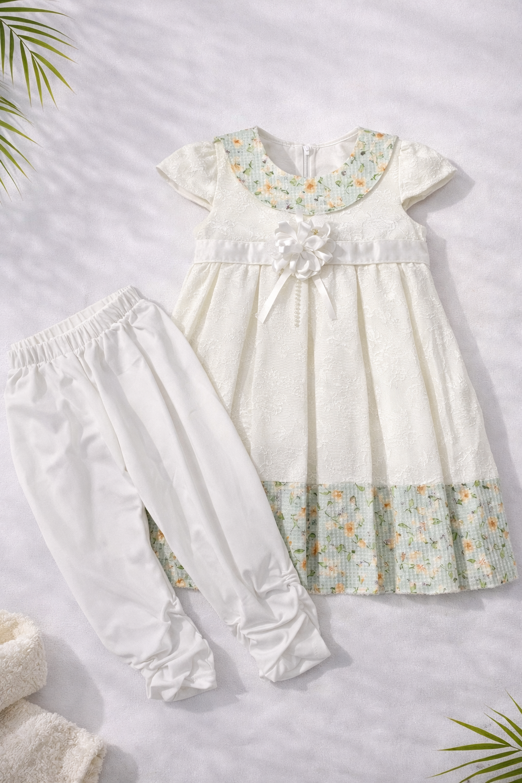 Ivory Floral Lace 2-Piece Princess Set