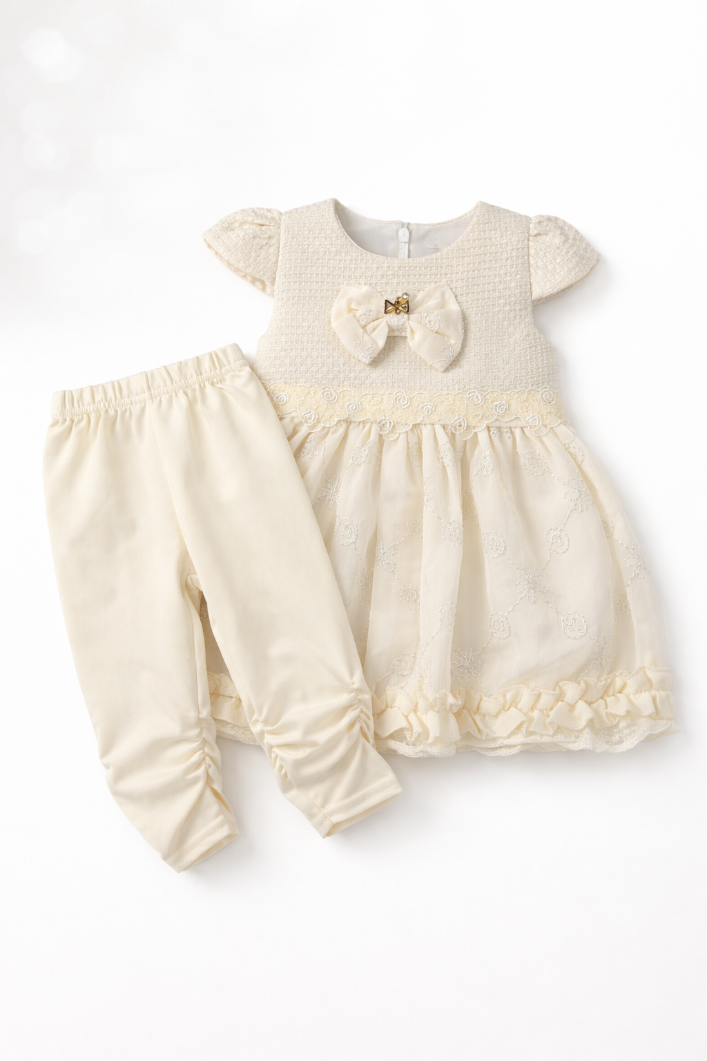 Cream Elegance Lace 2-Piece Princess Set