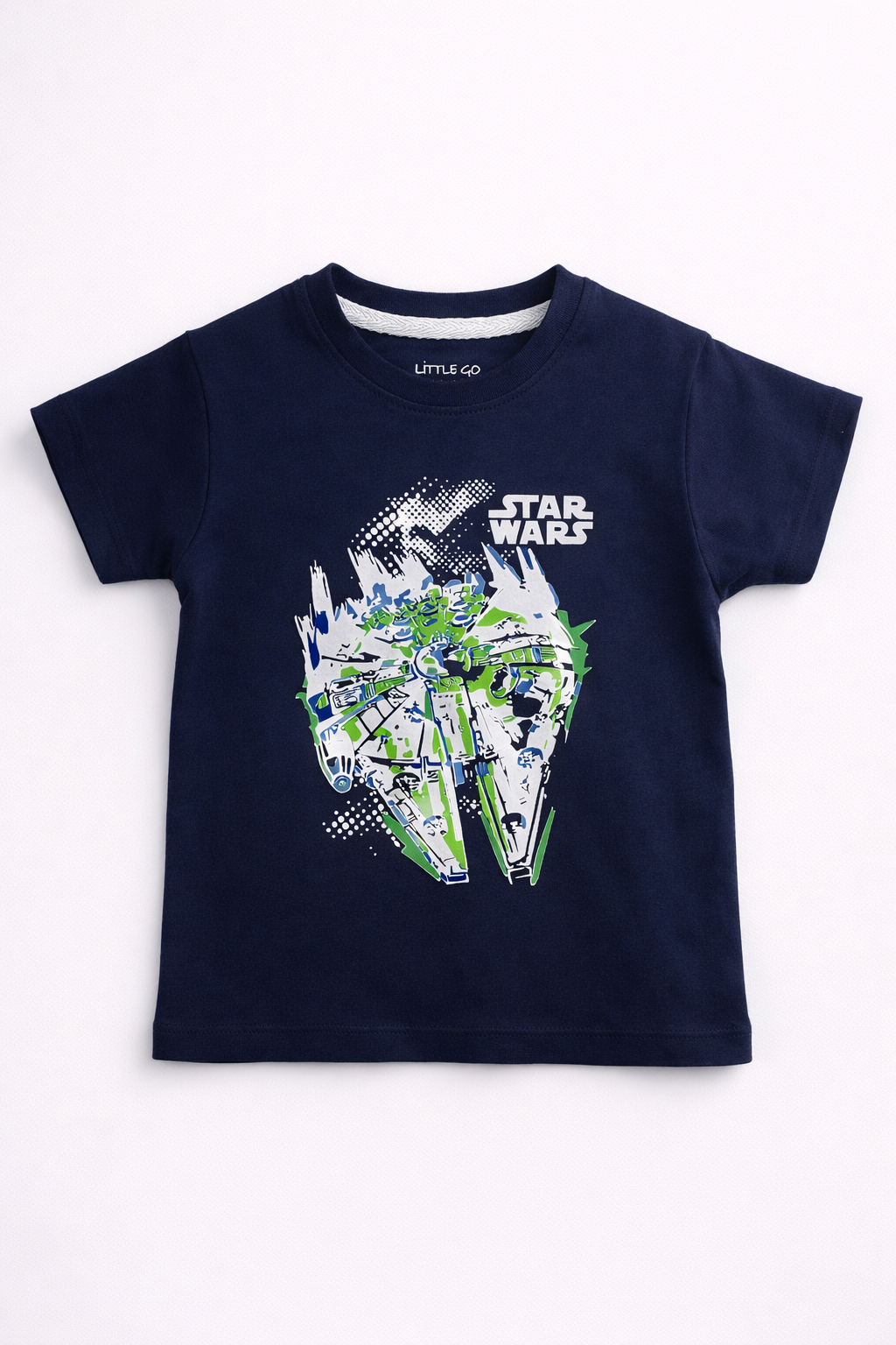 Boys Star Wars Graphic T-Shirt – Navy Blue Cotton Summer Tee