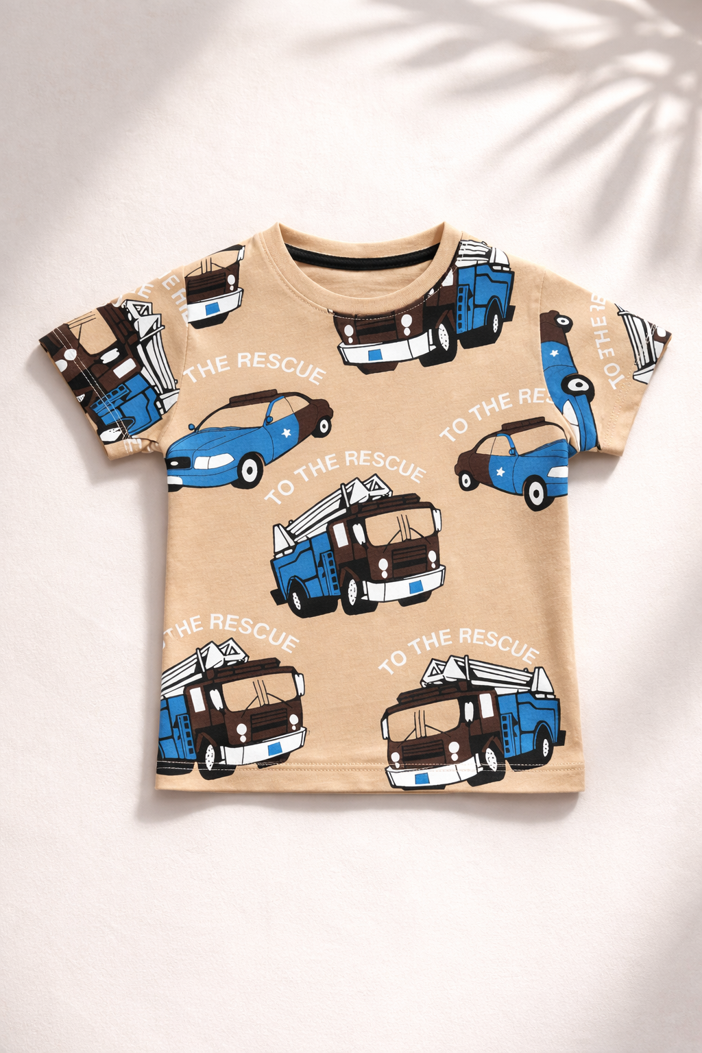 Rescue Vehicles Kids Graphic Cotton T-Shirt