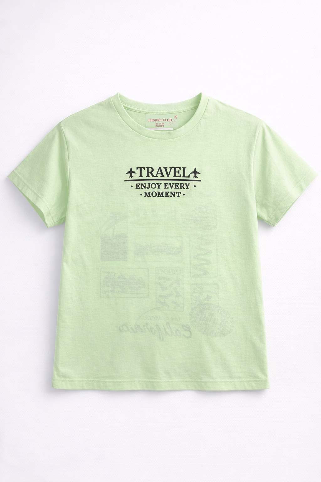 Travel Enjoy Every Moment Graphic T-Shirt – Mint Green