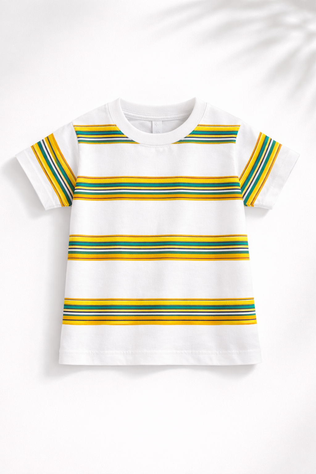 Yellow Green Stripe Kids T-Shirt