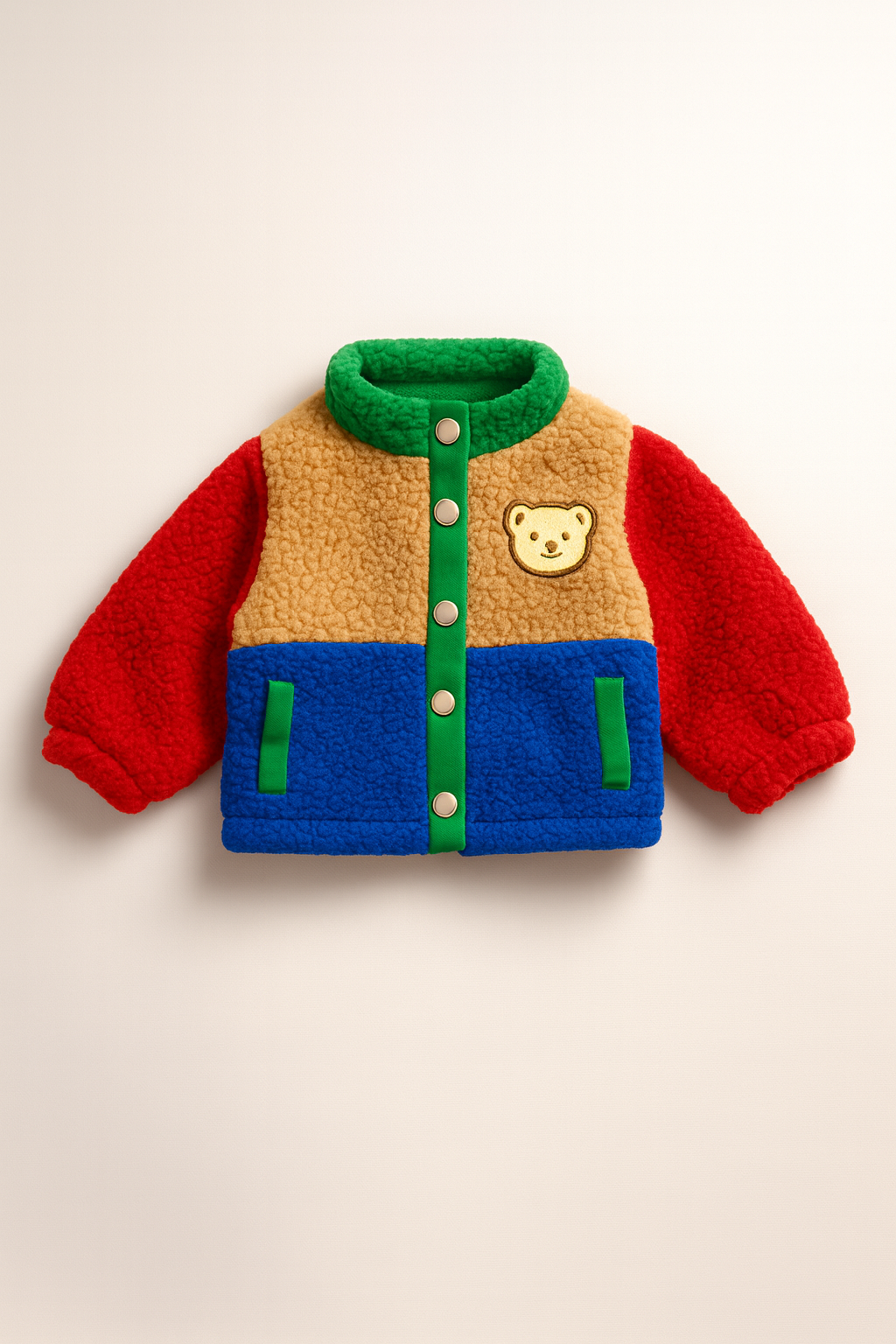 Kids Colorblock Teddy Fleece Jacket
