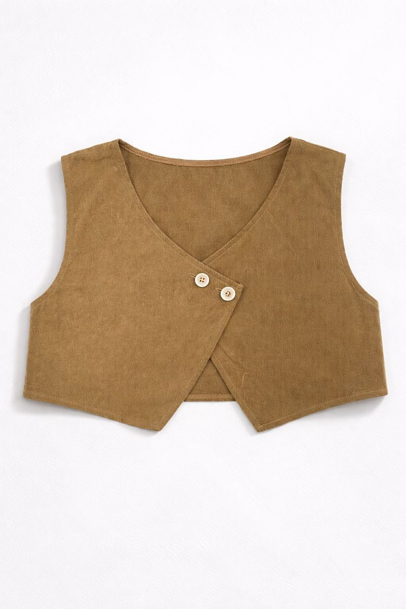 Girls Classic Layered Corduroy Dress