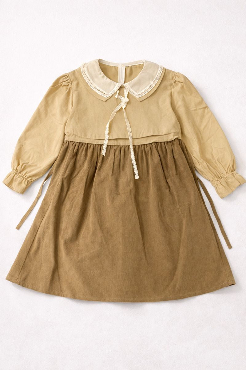 Girls Classic Layered Corduroy Dress