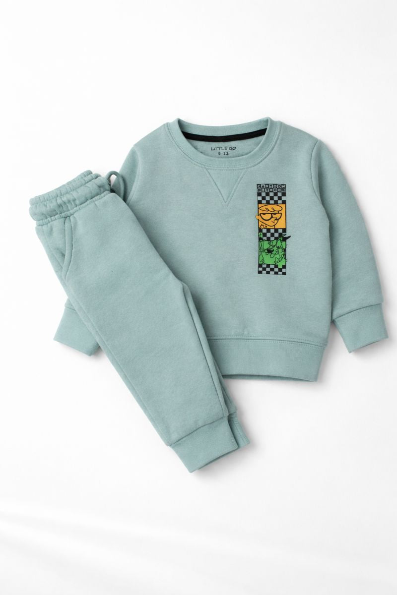 Boys Mint Green Graphic Co-Ord Set