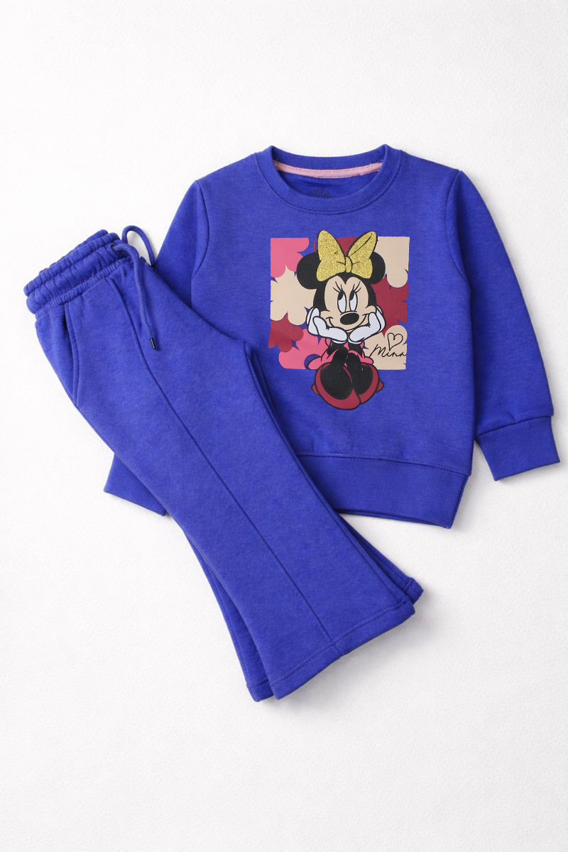Girls Royal Blue Cartoon Co-Ord Set