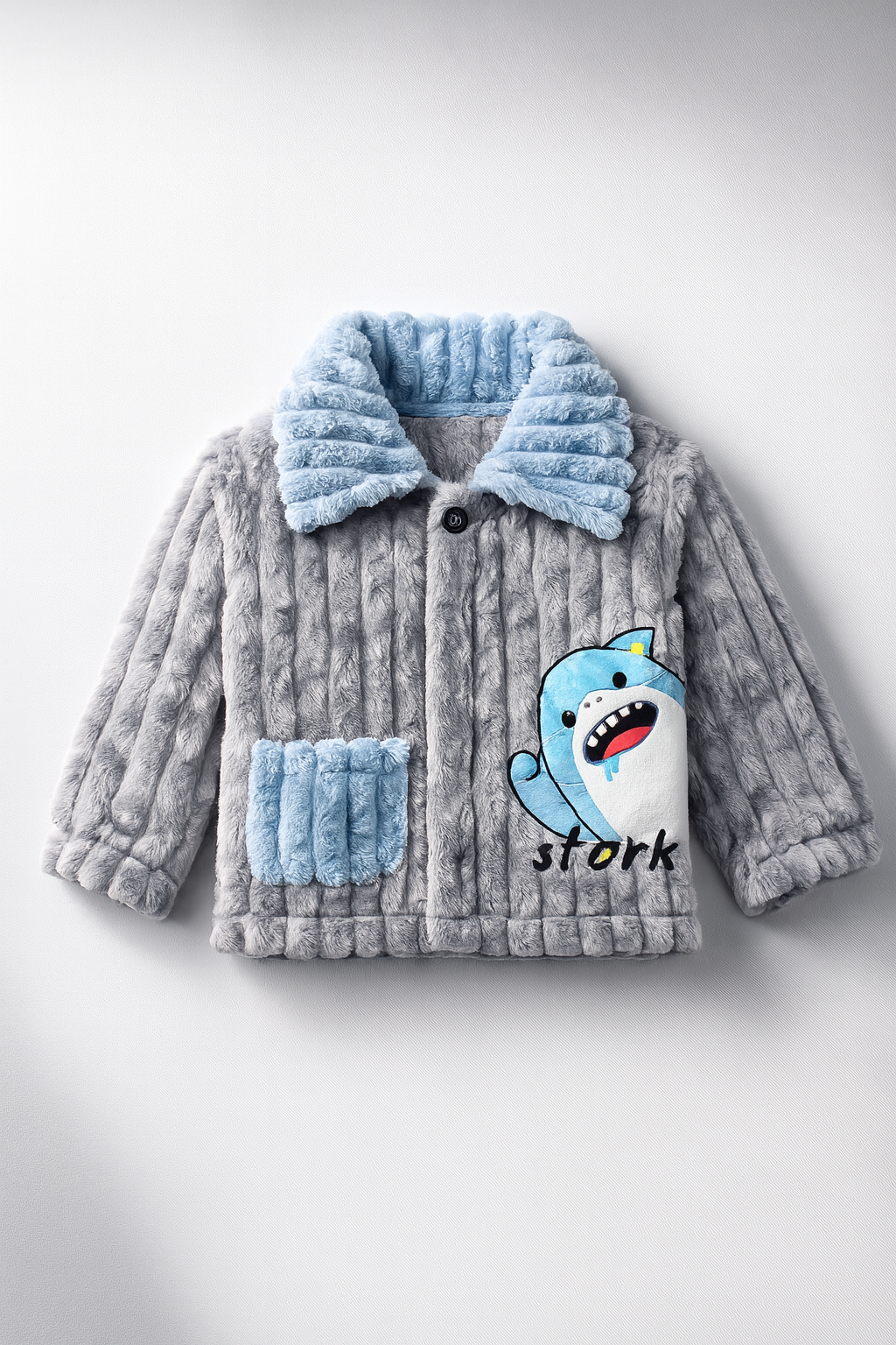 Boys Blue & White Varsity “M” Fleece Hoodie