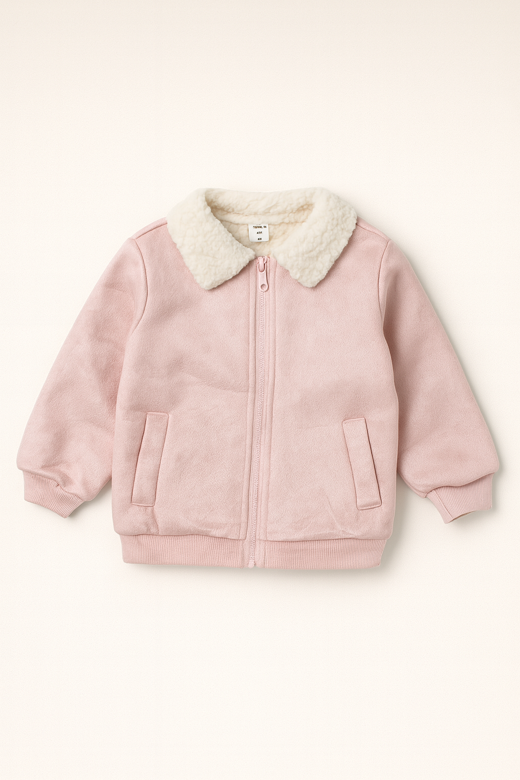 Baby Pink Cozy Sherpa Collar Jacket