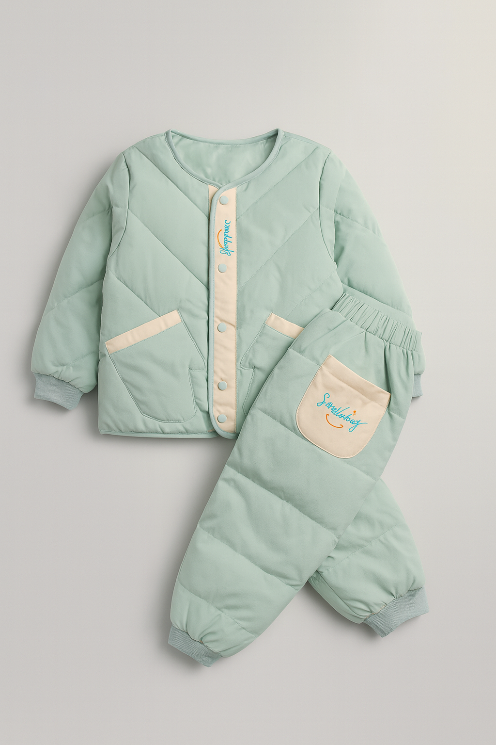 Mint Cozy Quilted Winter Suit