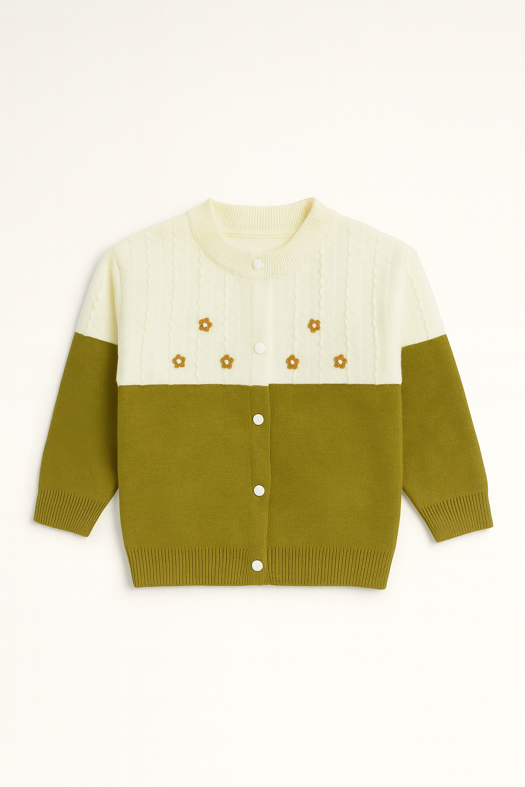 Olive Daisy Panel Knit Cardigan