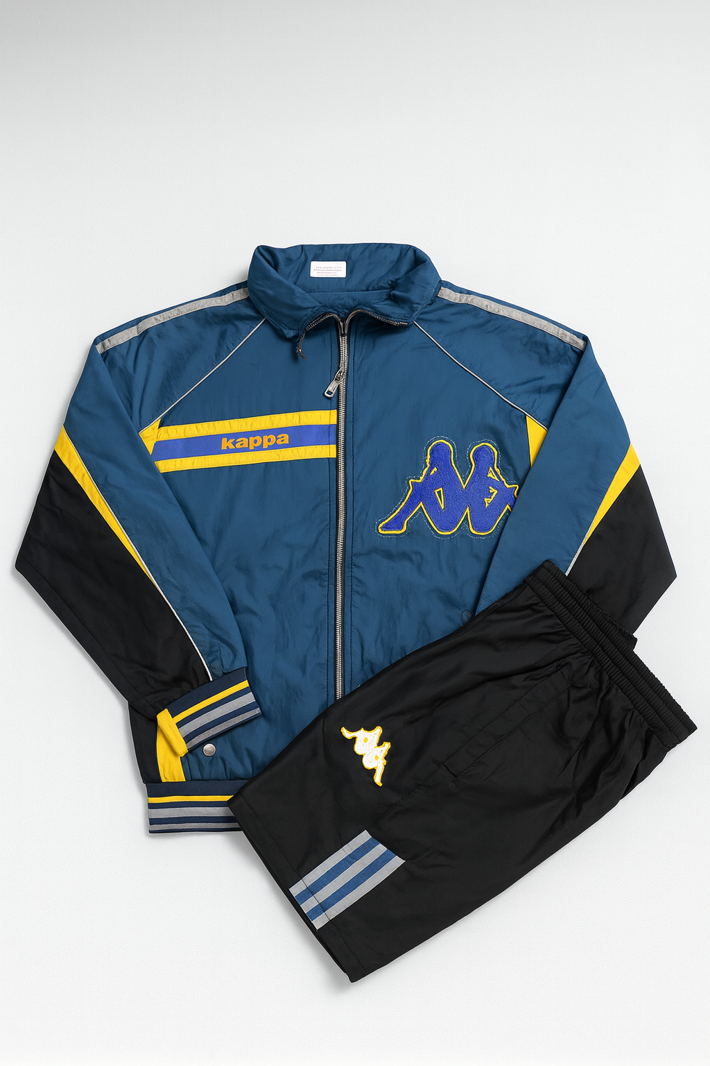 Boys Kappa Colorblock Windbreaker Tracksuit – Jacket & Trouser Set