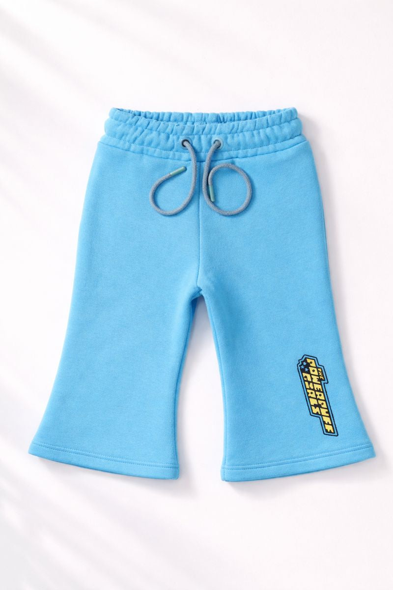 Girls Sky Blue Cartoon Co-Ord Set